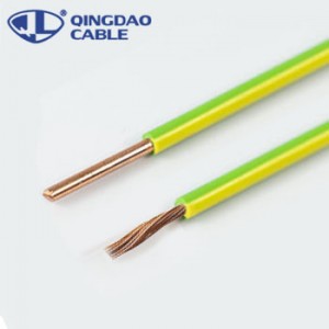 PVC insulated earthing copper cable bv electric wire